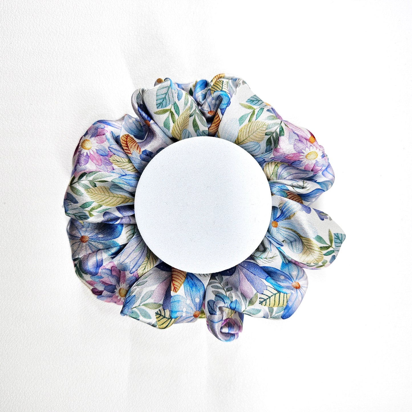 Silk Scrunchies -Soft Horizon Blooms