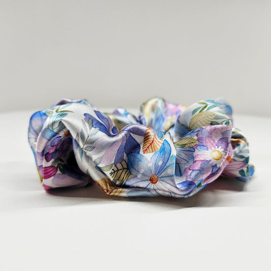 Silk Scrunchies -Soft Horizon Blooms