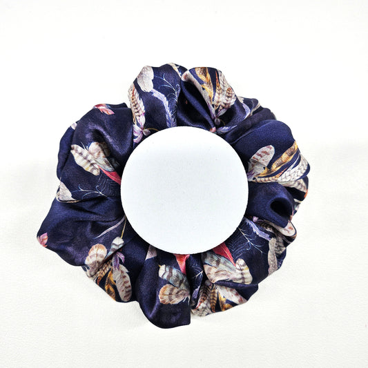 Silk Scrunchies -Starlit Feather