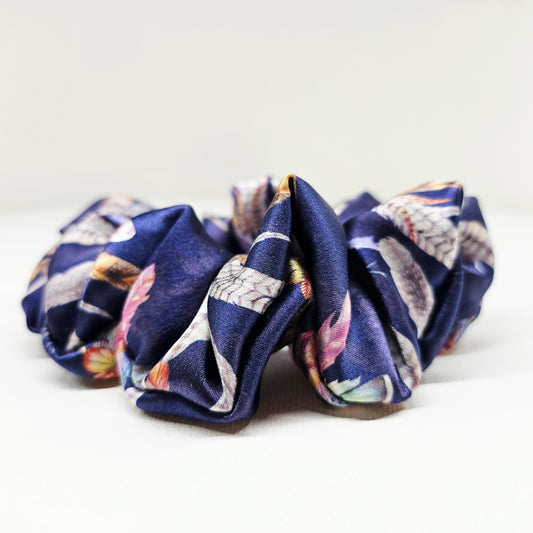 Silk Scrunchies -Starlit Feather